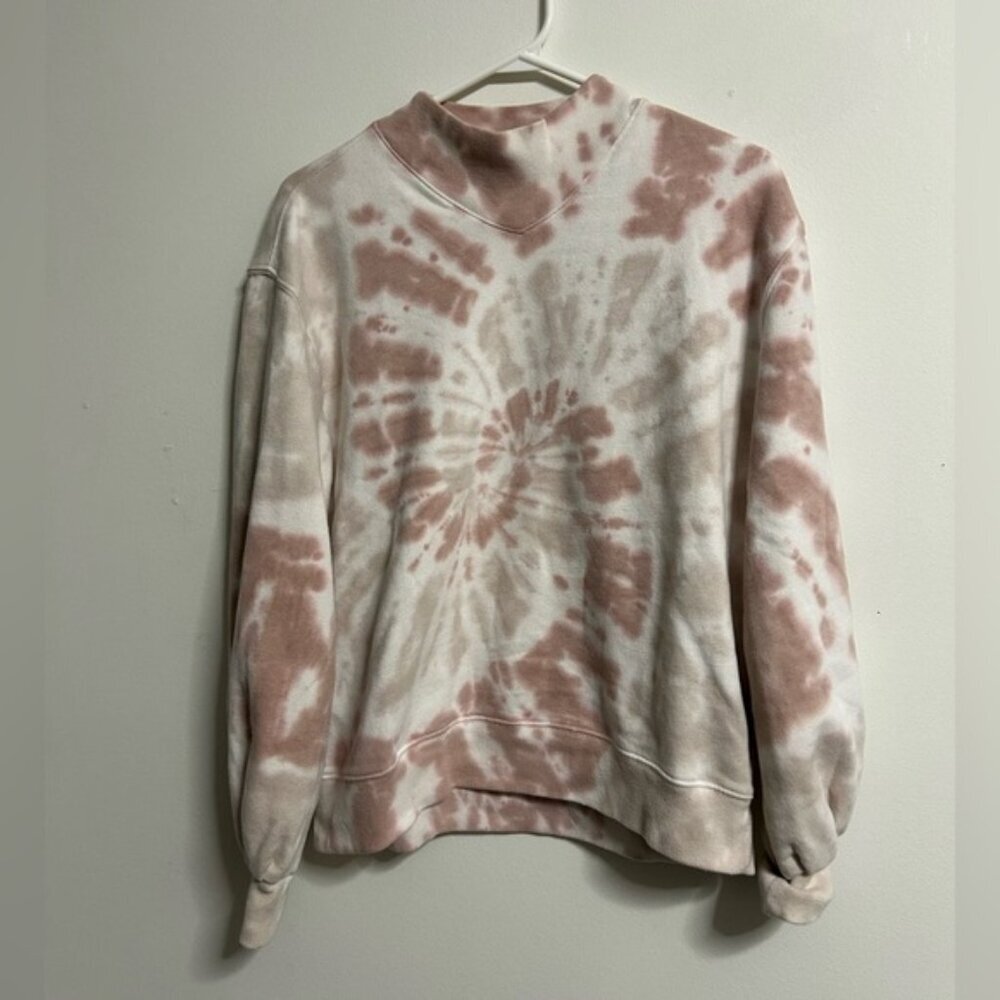 Abercrombie & Fitch Mockneck Pink‎ Tie Dye Sweatshirt